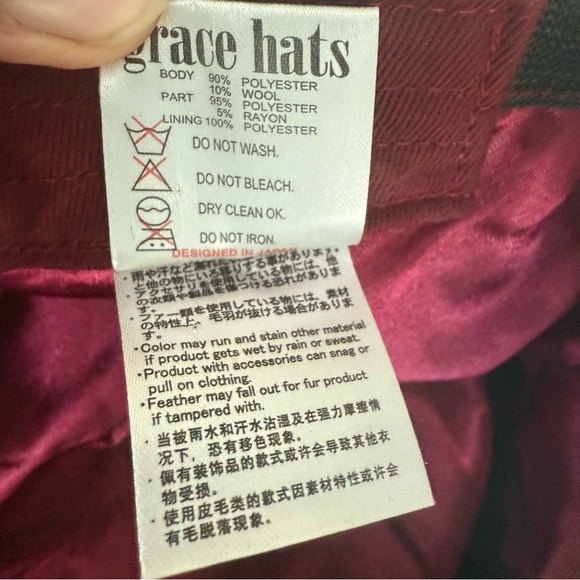 Grace Hats Japan Women's Brown Tweed Hat - Picture 5 of 5